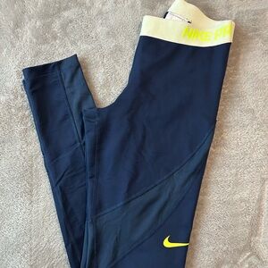 Nike Women’s - fashionable Blue and Yellow Leggings